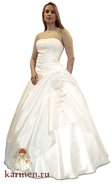 Бальное платье, модель 236-085т, белое