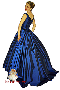 Бальное платье, модель 191, синее